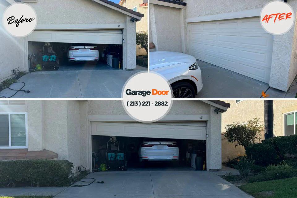 Before and after: garage door repair Sullivan Gardens, TN